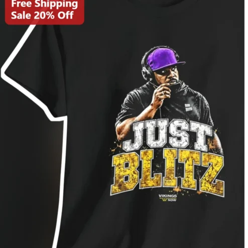 Just Blitz Vikings Now Kevin O'Connell Tee Minnesota Vikings NFL Fan Apparel