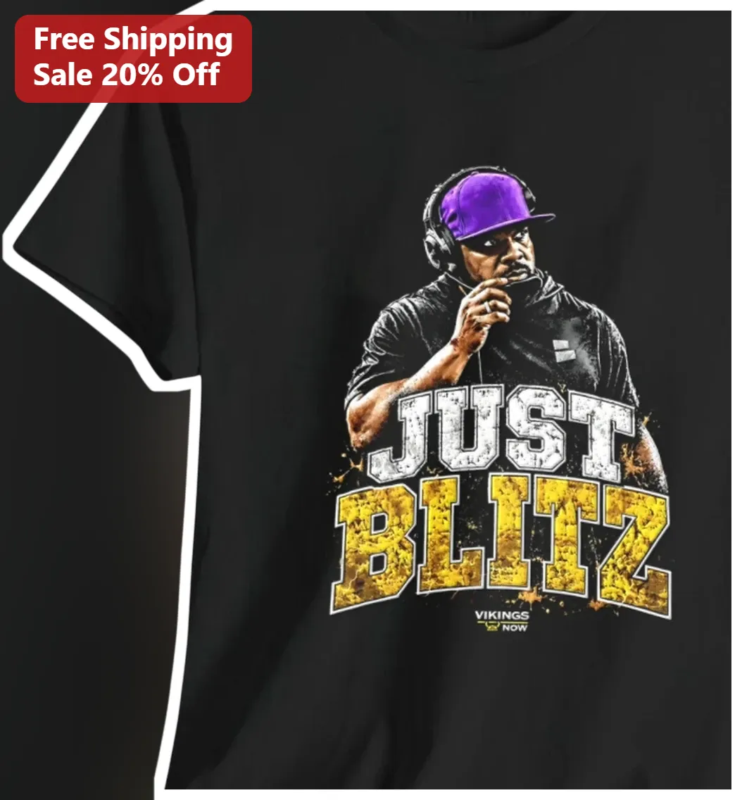 Just Blitz Vikings Now Kevin O'Connell Tee Minnesota Vikings NFL Fan Apparel