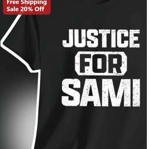 Justice For Sami Tee Sami Zayn The Last Real Good Guy Black Graphic T-Shirt