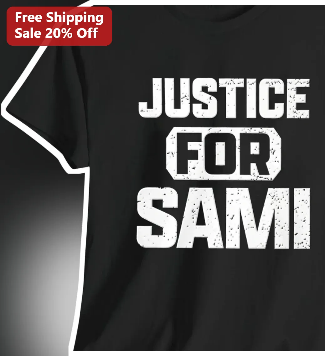 Justice For Sami Tee Sami Zayn The Last Real Good Guy Black Graphic T-Shirt