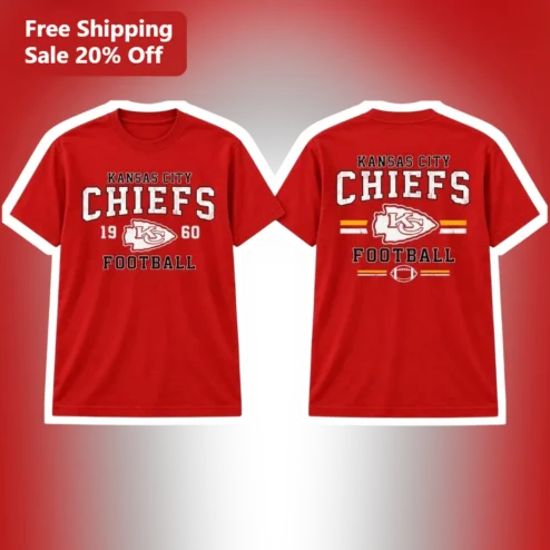 Kansas City Chiefs Football Tee Vintage Distressed Arrowhead Logo Game Day Shirt