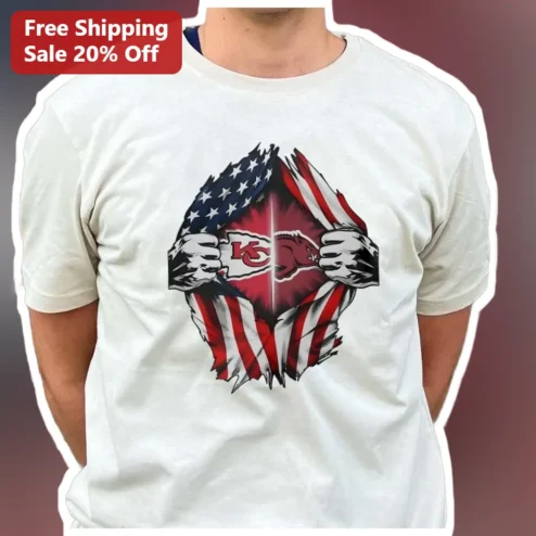 Kansas City Royals American Flag Superhero Graphic Tee