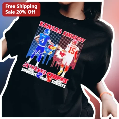 Kansas Jayhawks Chiefs Saturdays Sundays Tee available at our Chicago, Illinois warehouse