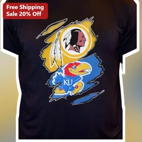 Kansas Jayhawks Mascot Graphic Tee Vintage KU University of Kansas Fan Shirt