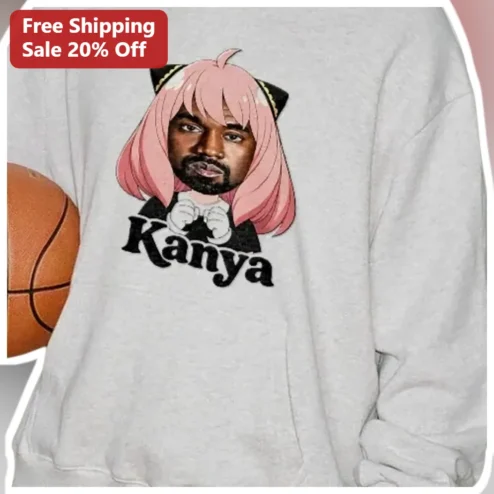 Kanya Kanye West Anya Forger Spy x Family Meme Sweatshirt available at our Chicago, Illinois warehouse