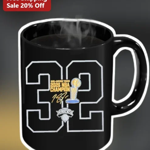 Karl-Anthony Towns 2026 NBA Champion Mug New York Knicks Fan Gift