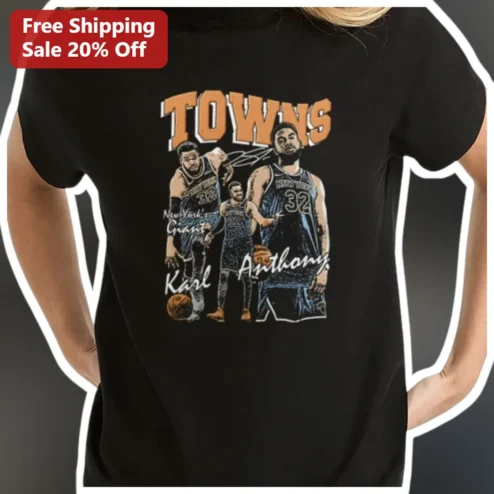 Karl-Anthony Towns TOWNS Graphic Tee New York Knicks Basketball Fan Gift