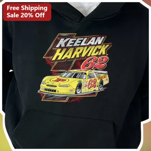 Keelan Harvick Hoodie NASCAR Fan Gift Retro Racing Pullover Sweatshirt