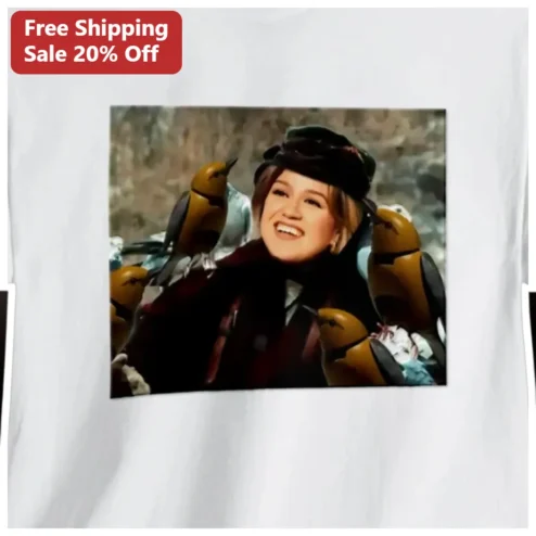 Kelly Clarkson Surreal Pop Art Graphic Tee White Cotton Fan Merch