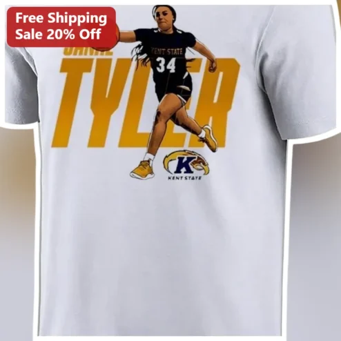 Kent State Golden Flashes Women Basketball Player Graphic Tee