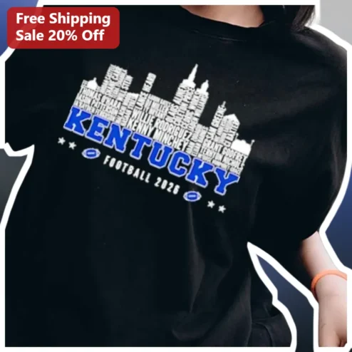 Kentucky Football 2026 Tee UK Wildcats Skyline Graphic Shirt College Fan Gift