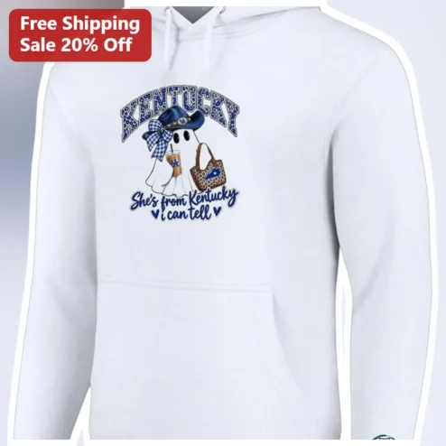 Kentucky She's From Kentucky I Can Tell Hoodie Southern Belle Cowgirl Ghost Fall Apparel