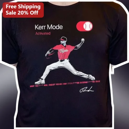 Kerr Mode Activated Funny Baseball Pitcher Graphic Tee