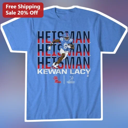 Kewan Lacy Heisman Trophy Winner College Football Fan Tee