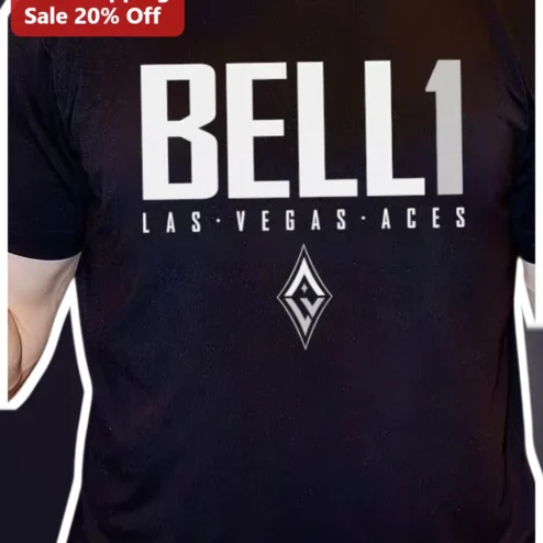 Kierstan Bell #1 Las Vegas Aces Tee WNBA Fan Shirt Black Graphic Apparel