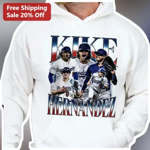 Kike Hernandez Hoodie Los Angeles Dodgers Baseball Fan Pullover Gift for Men Women