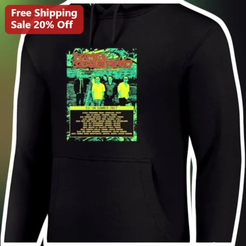 King Gizzard The Lizard Wizard Hoodie Alien Metal Vintage Band Merch available at our Chicago, Illinois warehouse
