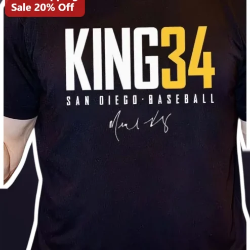 KING34 San Diego Baseball Tee Michael King Padres Fan Gift