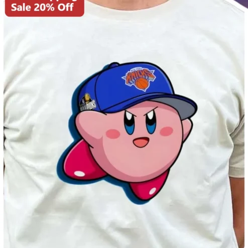 Kirby New York Knicks Graphic Tee Nintendo Gaming Merch Shirt