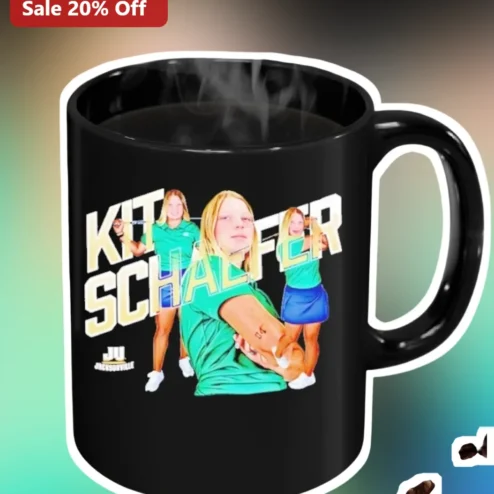 Kit Schaefer Mug Black Ceramic Golf Fan Coffee Cup Women's Sports Memorabilia Gift