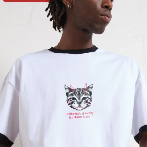 Kitten Thinks Of Nothing But Murder All Day Tee Funny Cat Lover Gift