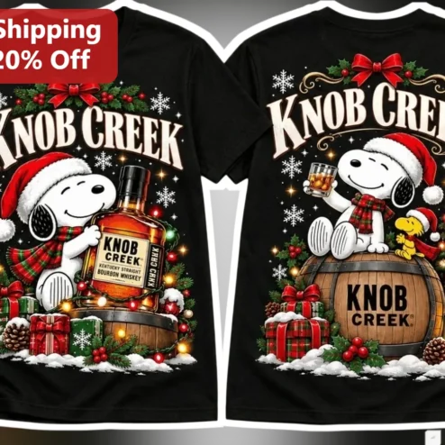 Knob Creek Tee Snoopy Bourbon Shirt Holiday Gift for Men Women