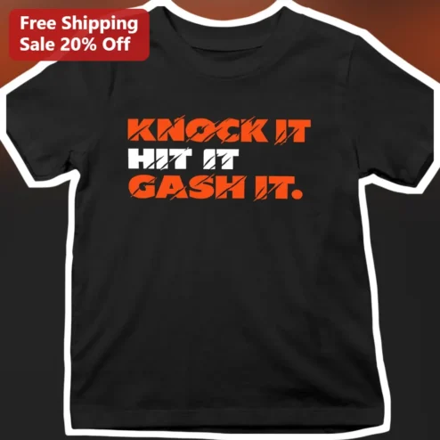 Knock It Hit It Gash It Tee Baseball Idiom Graphic Shirt for Men Women