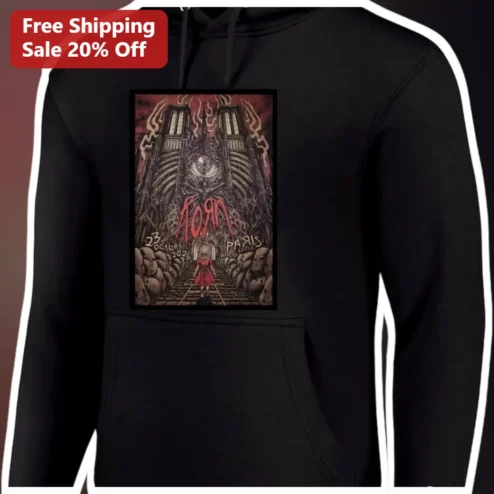 Korn Hoodie Dark Surreal Gothic Metal Band Merch Pullover for Men Women available at our Chicago, Illinois warehouse