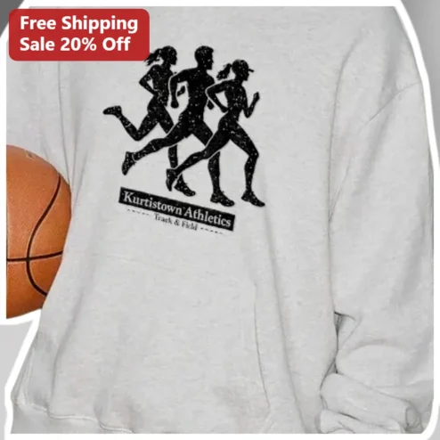 Kurtistown Athletics Track Field Sweatshirt Vintage Distressed Runner Graphic Team Apparel available at our Chicago, Illinois warehouse