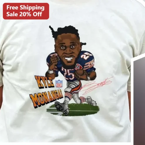 Kyle Monangai Rutgers Scarlet Knights Caricature Tee College Football Fan Gift