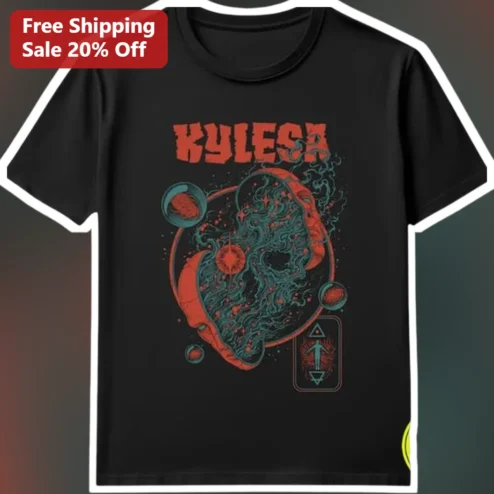 Kylesa Psychedelic Skull Graphic Tee Sludge Metal Band Merch Shirt