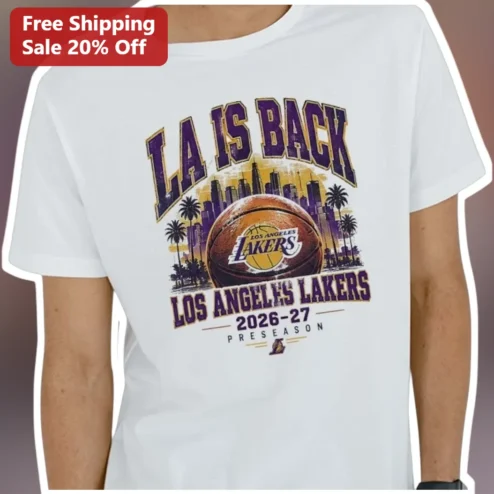 LA IS BACK Los Angeles Lakers 2026-27 Preseason Vintage Graphic Tee