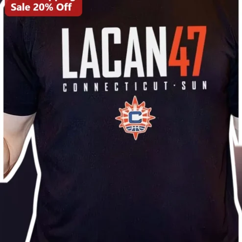 Lacan 47 Connecticut Sun WNBA Fan Gear Tee Leila Lacan Basketball Apparel