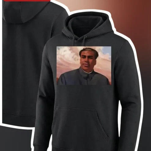 Lal Bahadur Shastri Hoodie Indian Prime Minister Portrait Art Pullover for History Enthusiasts
