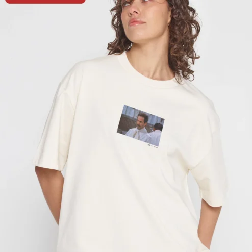 Customer in Chicago, Illinois wearing Larry David Chef Outfit Graphic Tee Curb Your Enthusiasm Comedy Shirt