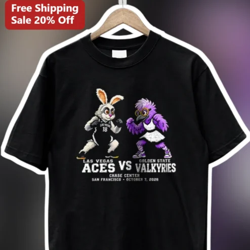 Las Vegas Aces vs Golden State Valkyries WNBA Playoffs Game Day Tee