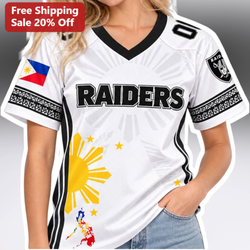 Las Vegas Raiders Jersey Filipino American Pinoy Pride Football Fan Gear