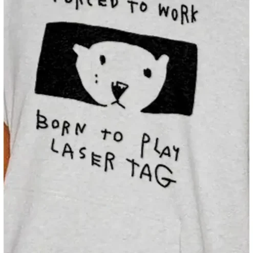 Laser Tag Born To Play Forced To Work Funny Graphic Tee