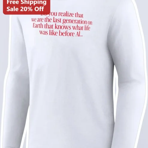 Last Generation Before AI Long Sleeve Tee Pre-AI Nostalgia Tech Humor Gift