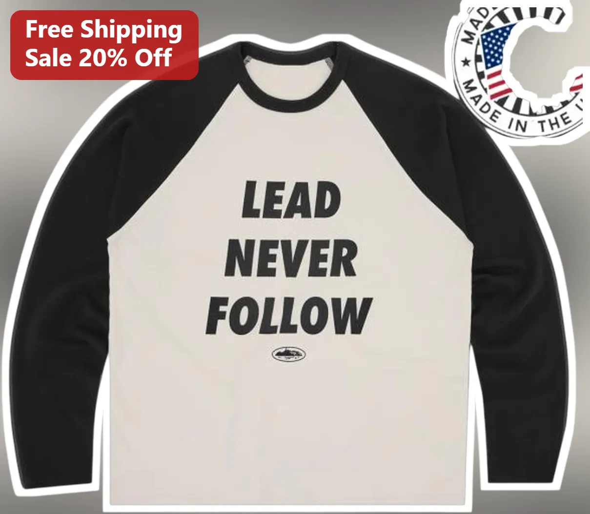 Lead Never Follow Raglan Tee Motivational Leadership Baseball Shirt for Entrepreneurs Coaches