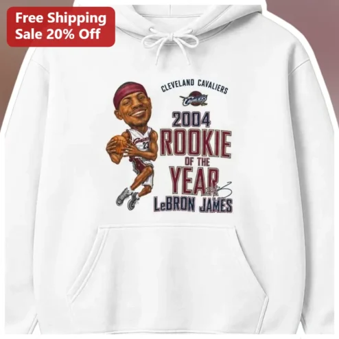 LeBron James Cleveland Cavaliers 2004 Rookie of the Year Hoodie Retro NBA Fan Gift