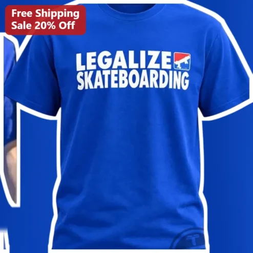 Legalize Skateboarding Tee Retro MLB Parody Skater Graphic Shirt for Men Women
