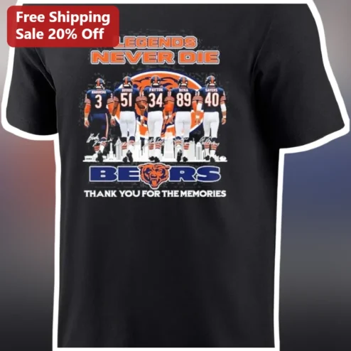 Legends Never Die Bears Thank You For The Memories Tee