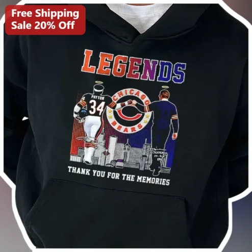 Legends Thank You For The Memories Walter Payton Chicago Bears Hoodie