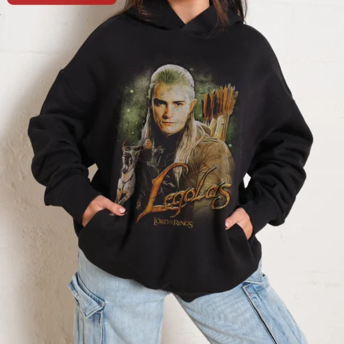 Legolas Lord of the Rings Hoodie Vintage Prince of Mirkwood Elf Graphic Sweatshirt