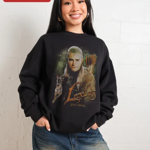 Legolas Lord of the Rings Sweatshirt Prince of Mirkwood Fantasy Movie Merch Gift for LOTR Fans on a hanger, ready to ship from Chicago, Illinois