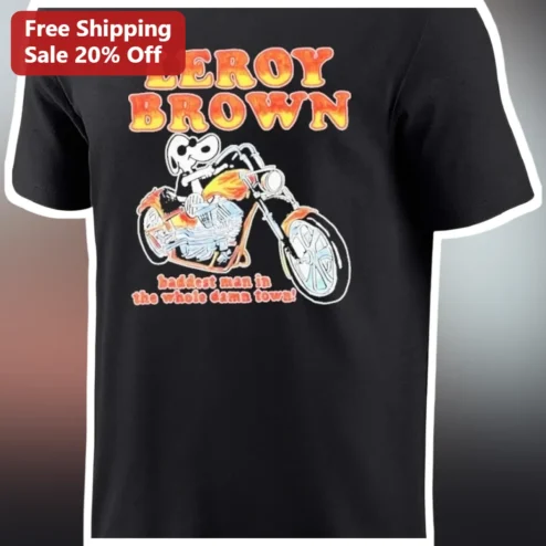 Leroy Brown Baddest Man In The Whole Damn Town Snoopy Biker Tee available at our Chicago, Illinois warehouse