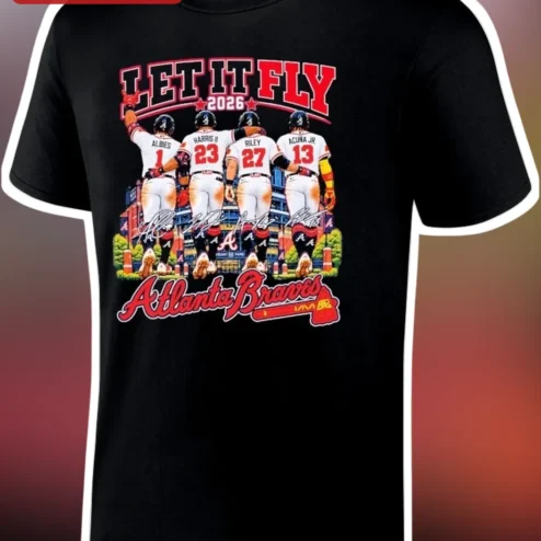 LET IT FLY Atlanta Braves Tee Ronald Acuna Jr Baseball Fan Gift