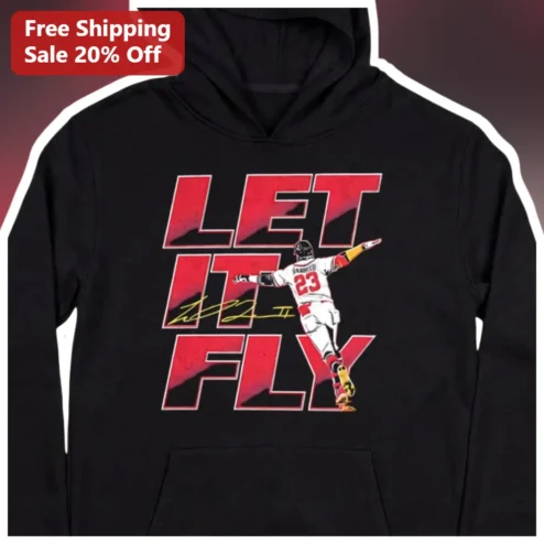 LET IT FLY Hoodie Baseball Player Graphic Pullover for Men and Women