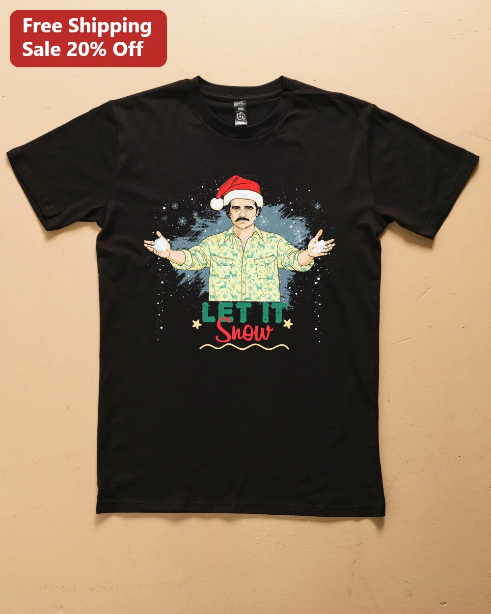 Let It Snow Ron Burgundy Anchorman Funny Christmas Tee Gift for Men